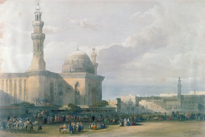 Sultan Hasans moské från Stora torget i Rumeyleh, Kairo, från Egypten och Nubien, Vol.3 av David Roberts