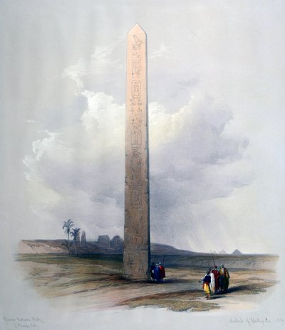 Obelisk av Heliopolis, 1839. av David Roberts