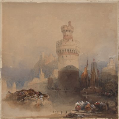 Oberwesel vid Rhen av David Roberts