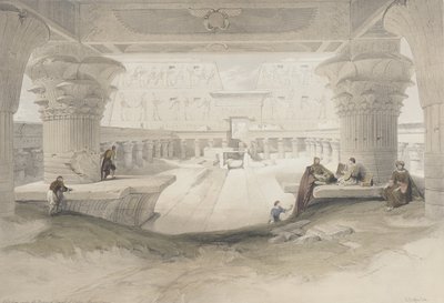 Portiken till templet i Edfu av David Roberts