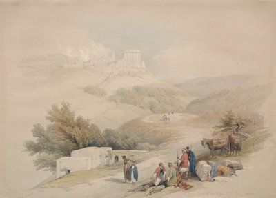 Ruinerna av kyrkan St. John Sabaste, 1839. av David Roberts