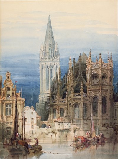 St. Pierre, Caen av David Roberts