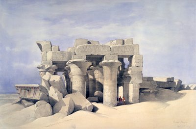 Sobek och Haroeris tempel vid Kom Ombo, 1800-talet av David Roberts