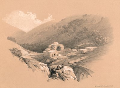 Jobs fontän, 1855 av David Roberts