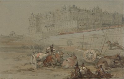 Kungliga palatset, Madrid, 1832 av David Roberts