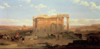 Ruinerna av det mindre templet i Baalbeck av David Roberts