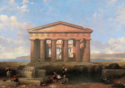 Neptunustemplet i Paestum av David Roberts
