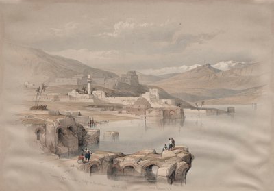 Tiberias, från murarna, Säkerhet i fjärran av David Roberts