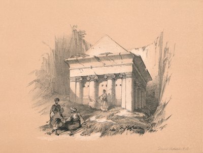 Sakarias grav, 1855 av David Roberts