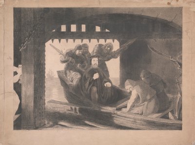 Hertigen av Gloucester togs in i vattenporten i Calais, 1380 av David Scott