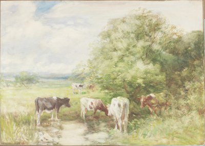 The Shady Pool (akvarell på papper på kort) av David T. Robertson