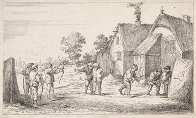 bågskyttar Friluftsgenrescener (serietitel) av David Teniers (II)