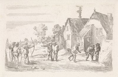 bågskyttar Friluftsgenrescener (serietitel) av David Teniers (II)