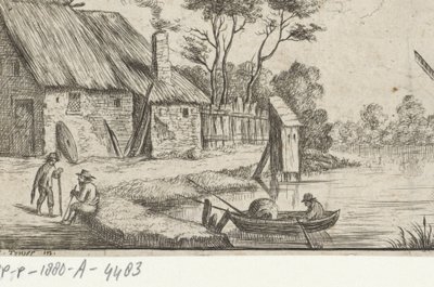 Landskap med gård och vatten av David Teniers (II)