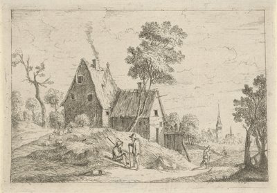 Landskap med ett hus av David Teniers (II)