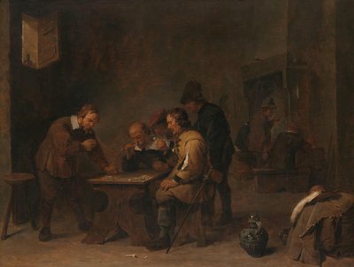 Spelarna Män som tärningar på en krog av David Teniers (II)