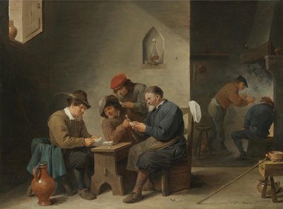 Kortspelare av David Teniers the Younger