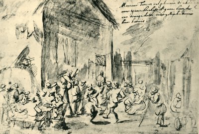 Countrydans, mitten av slutet av 1600-talet, 1943. av David Teniers the Younger