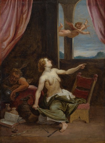 Ålderdom på jakt efter ungdom, 1650-talet. av David Teniers the Younger