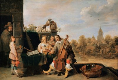 Självporträtt med familj, ca. 1645 av David Teniers the Younger
