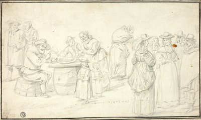Studie för countryfestival i närheten av Antwerpen av David Teniers the Younger