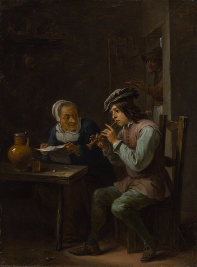 Flageolettspelaren av David Teniers the Younger