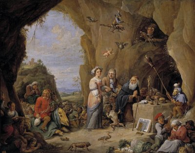 Frestelsen av Sankt Antonius, mitten av 1600-talet. av David Teniers the Younger