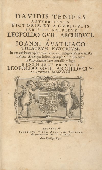 Titelsida Theatrum Pictorium av David Teniers the Younger