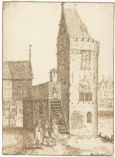 Tornet Swijgh Utrecht i Amsterdam av David Vinckboons (I)