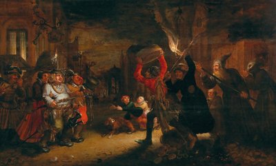 Kampen mellan karneval och fastan, tidigt 1600-tal.. av David Vinckboons