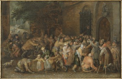 Dela ut allmosor, c.1610 av David Vinckeboons