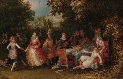 The Garden Party, ca 1610 (olja på panel) av David Vinckeboons