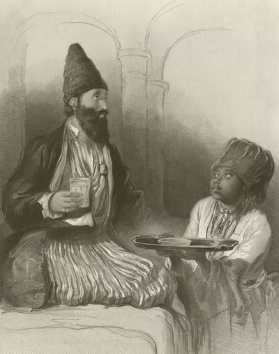 En persisk prins, hans slav som ger honom sorbet av David Wilkie