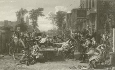 Chelsea Pensionärer som läser Gazette of the Battle of Waterloo av David Wilkie