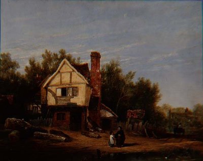 Landskap med stugor av David Wilkie