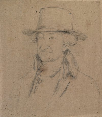 Porträtt av en herre med hatt av David Wilkie