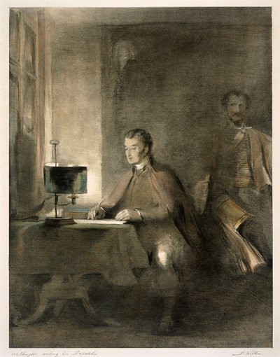 Wellington skriver sina försändelser av David Wilkie