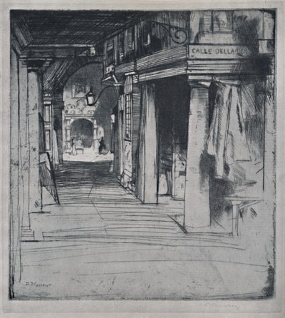 Calle Della Donna, c1900, 1925. av David Young Cameron