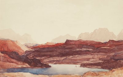 In the Highlands (akvarell) av David Young Cameron