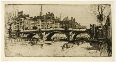 Pont Neuf, tallrik ett från Paris Set av David Young Cameron