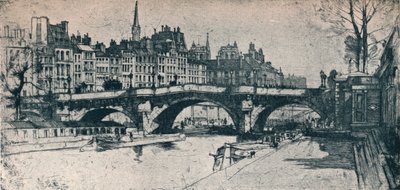Pont Neuf: skylt ett från Paris Set, 1904 av David Young Cameron