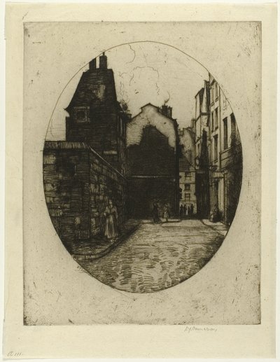 Rue Saint Julien le Pauvre, tallrik sex från Paris Set av David Young Cameron