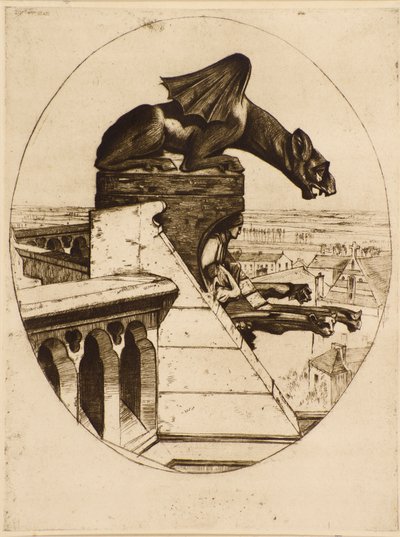 Chimera of Amiens (etsning) av David Young Cameron