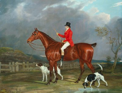 En jägare och hundar, 1824 av David of York Dalby