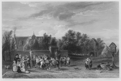 Byfesten, från bilden i Kungliga Samlingen (gravyr) av David the Younger (after) Teniers