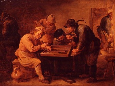 En lek med Tric-Trac av David Teniers the Younger