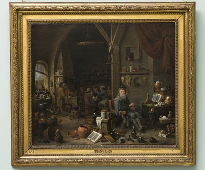 En alkemist, senare 1670-talet (olja på duk) av David Teniers the Younger