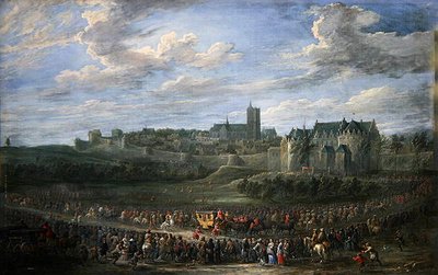En prinsessas inträde till Bryssel (olja på duk) av David Teniers the Younger