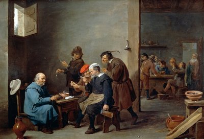 Man i vit hatt av David Teniers the Younger
