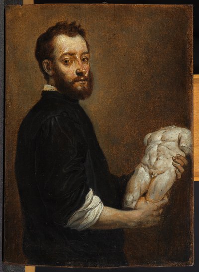 Porträtt av en skulptör, efter Giovanni Battista Moroni av David Teniers the Younger